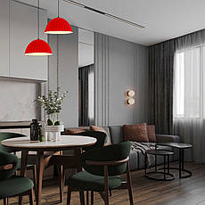 Дизайнерський підвіс-люстра 35см із фетра в червоний кольорі (805-1890-1), фото 4