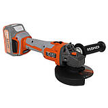 Безщіткова акумуляторна болгарка Rebiner RAG-125BL/20Li (Без АКБ і ЗП), фото 5