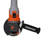Безщіткова акумуляторна болгарка Rebiner RAG-125BL/20Li (Без АКБ і ЗП), фото 6