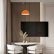 Дизайнерський підвіс-люстра 35см із фетра в помаранчевому кольорі (805-1890-1), фото 4