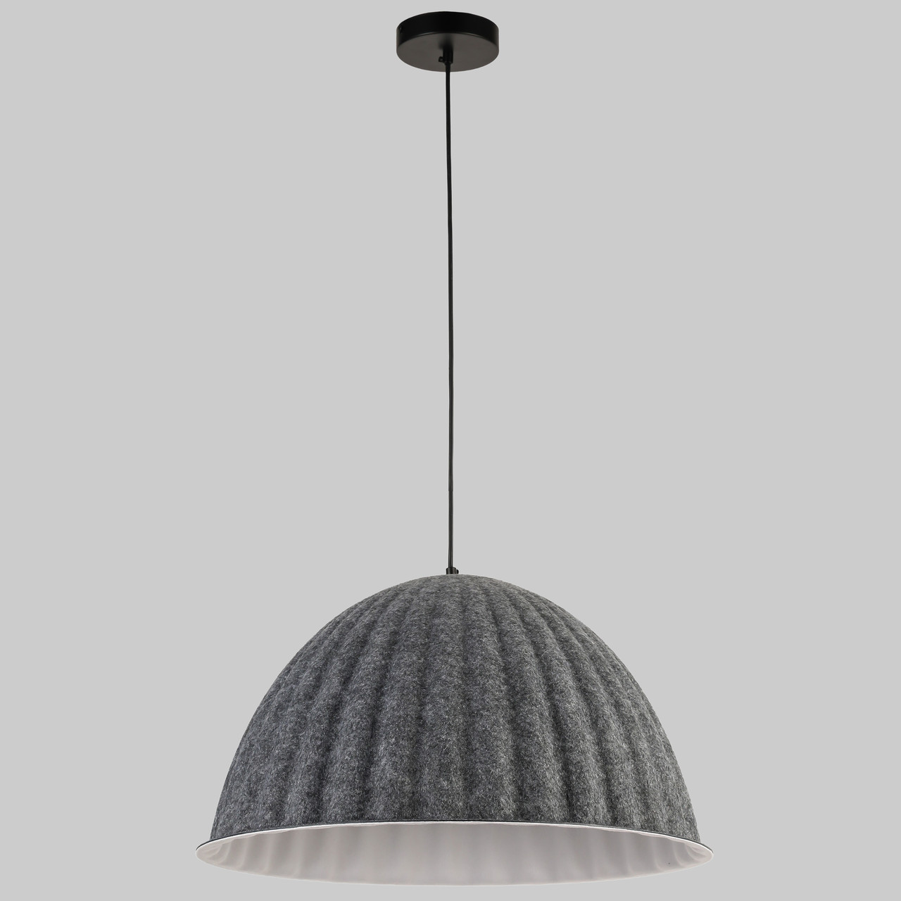 Дизайнерський підвіс-люстра 55см із фетра в графітовому кольорі (805-1890-1)