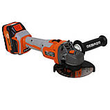 Безщіткова акумуляторна шліфувальна машинка Rebiner RAG-125BLK/20Li (1Акб 20В 4Ач), фото 5