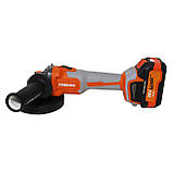 Безщіткова акумуляторна шліфувальна машинка Rebiner RAG-125BLK/20Li (1Акб 20В 4Ач), фото 7