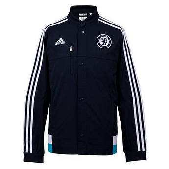 СПОРТИВНИЙ ДЖЕМПЕР ADIDAS CHELSEA 2014-2015 ANTHEM JACKET M36323, Темно-синій, Розмір (EU) — M