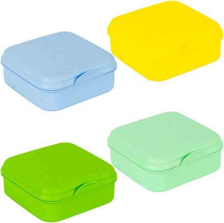 От 2 шт. Ланч-бокс "Веселка" без малюнка 14,5*14,5*6,0см купить дешевый оптом в интернет-магазине, фото 1