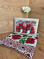 Набір із 5 кухонних лляних рушників у коробці