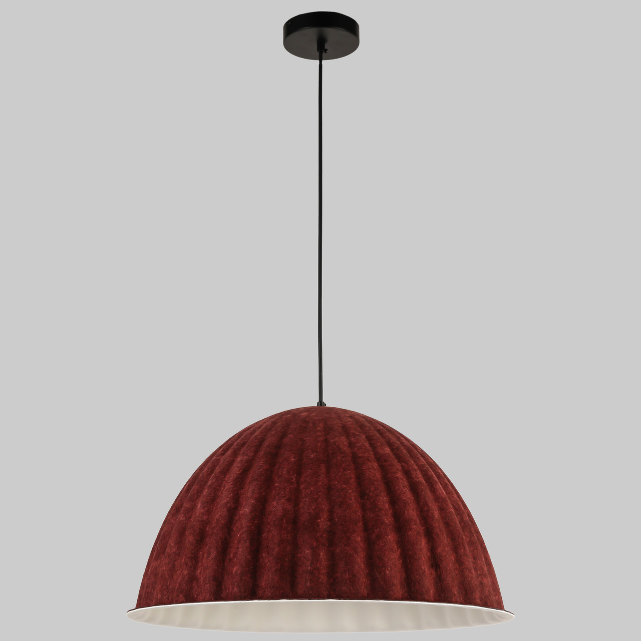 Дизайнерський підвіс-люстра 55см із фетра в бордовому кольорі (805-1890-1)
