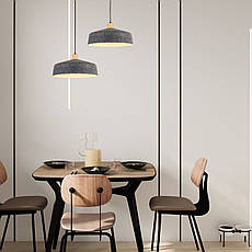 Дизайнерський підвіс-люстра 41см із фетра в сірому кольорі (805-1891-1), фото 3