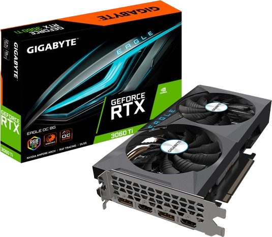 Відеокарта GeForce RTX 3060 Ti 8GB Gigabyte Eagle OC (GV-N306TEAGLE OC-8GD) Б/В