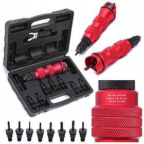 Заклепочник адаптер для шуруповерта дриля М3-М10 в кейсі Kraft&Dele KD10554