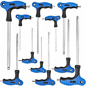 Викрутки Т-подібні HEX IMBUS BALL 11шт T2-T10 Silver S10877