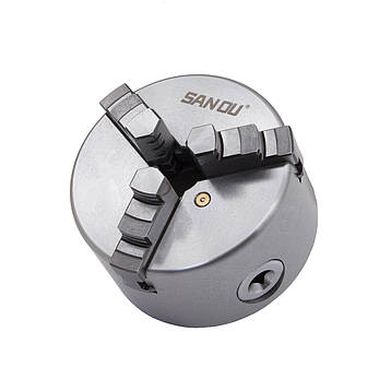 Токарний патрон К11-80, 3-х кулачковий, самоцентрувальний, 80 мм, зі зворотніми кулачками, фото 1