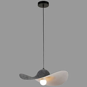 Дизайнерський підвіс-люстра "Капелюх" 50см із фетра в графітовому кольорі (805-1892-1), фото 2