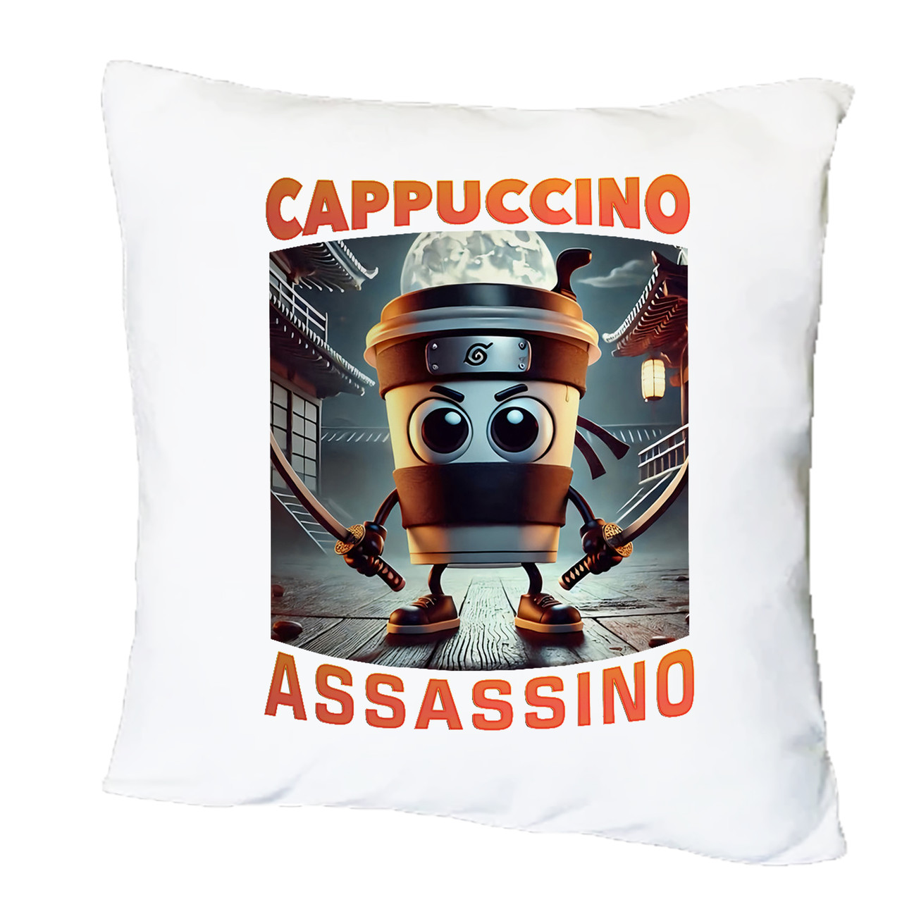 Подушка з друком "Cuppuccino Assassino" (28559), фото 1