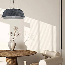 Дизайнерський підвіс-люстра 55см із фетра в графітовому кольорі (805-1988-1), фото 4