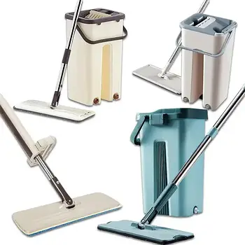 Швабри, відра