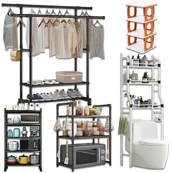 Полиці, стелажі, етажерки