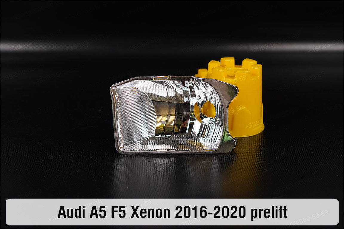 Хромована маска світлорозсіювача Audi A5 F5 Xenon (2016-2020) дорест ліва, фото 1
