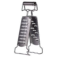 Двостороння терка для овочів з нержавіючої сталі 9×4×24 см ручна терка кухонна для капусти, сиру, моркви Lugi