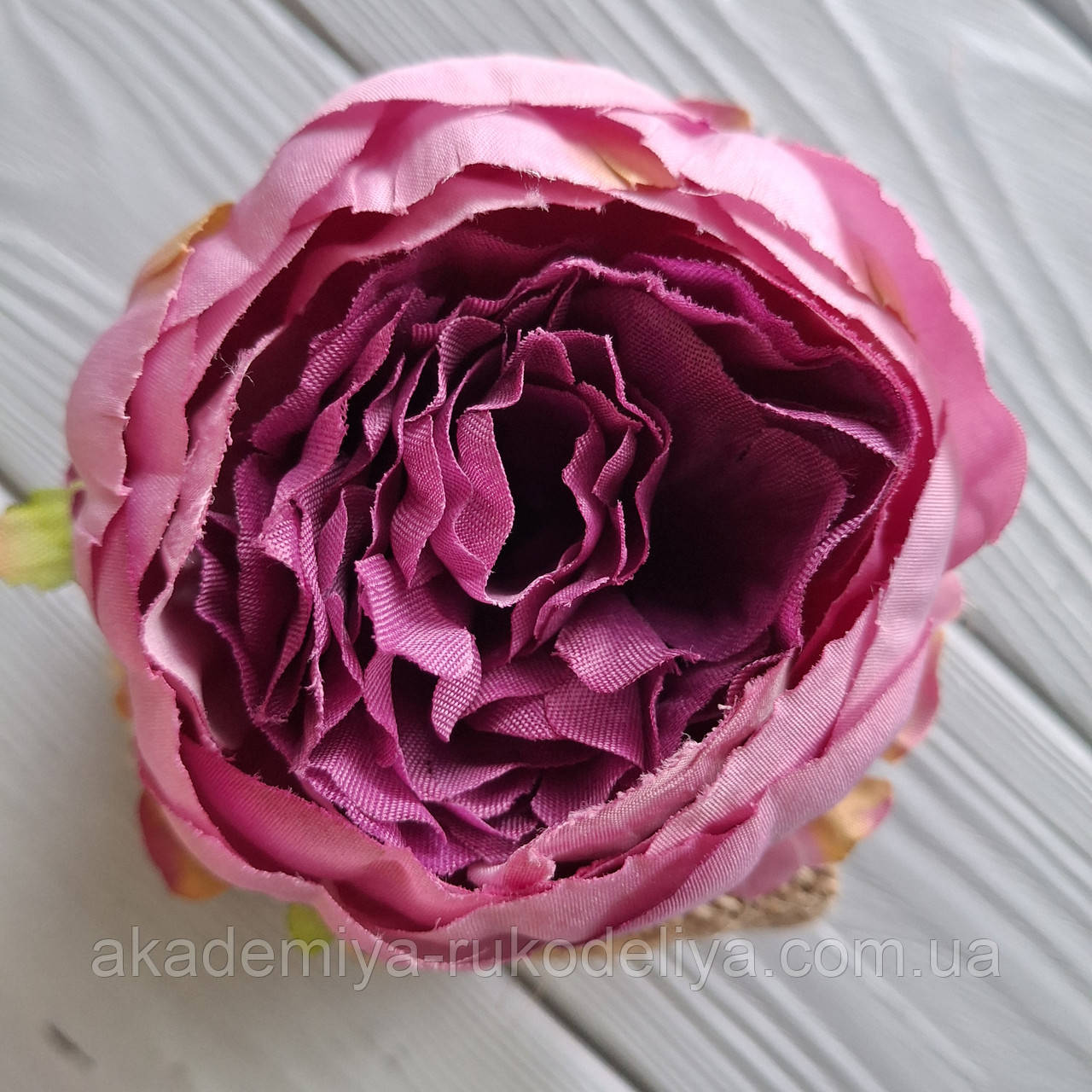 Півонія штучний h — 5 см d — 8 см колір фіолетовий або сливовий, фото 1