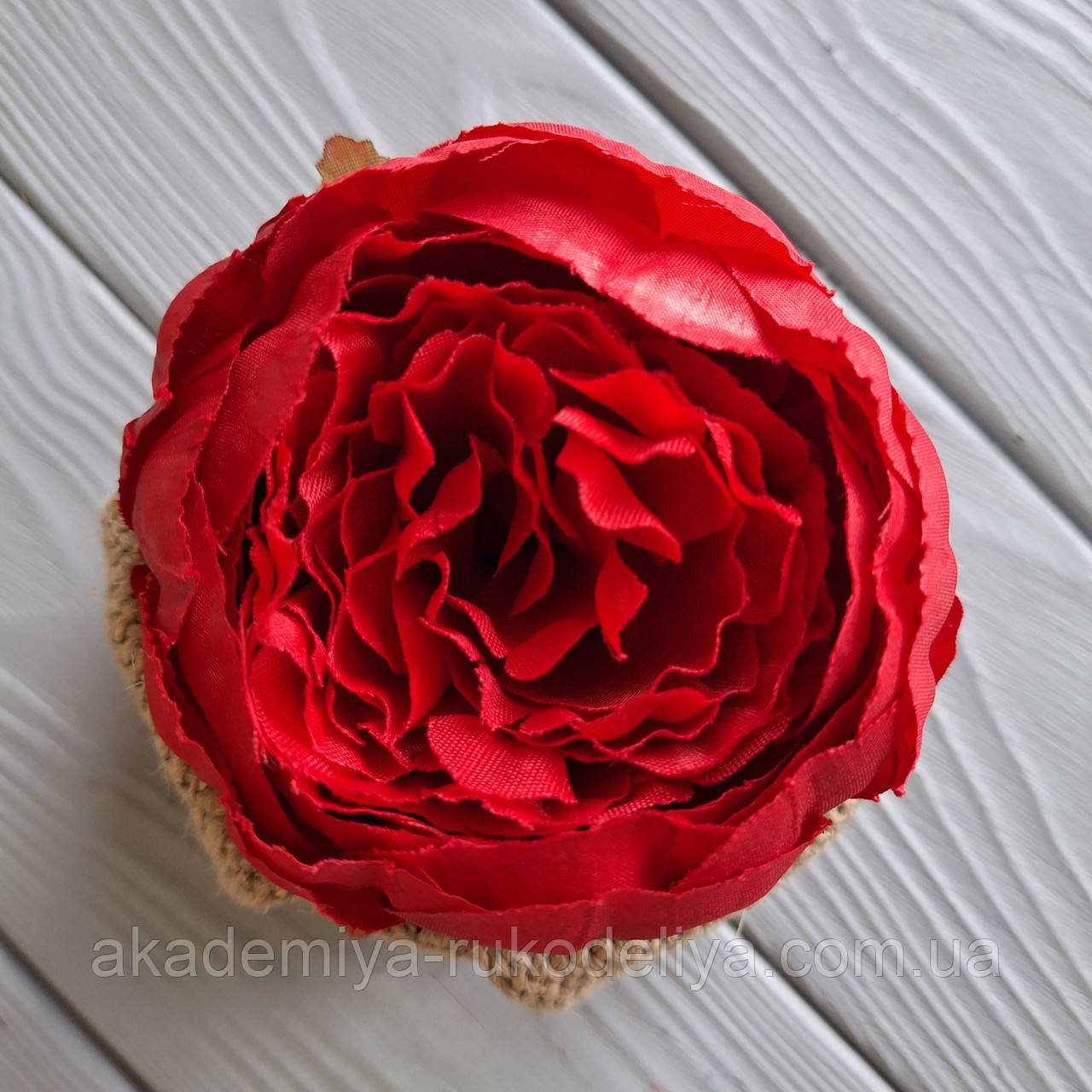 Півонія штучний h — 5 см d — 8 см колір червоний, фото 1