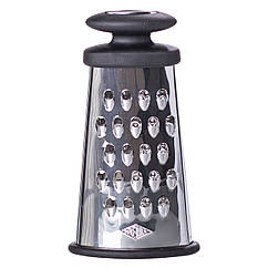 Овальна терка для овочів і фруктів 8×4×15.5 (см) кухонна ручна двостороння терка з нержавіючої сталі Lugi