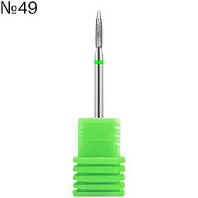 Насадки-фрези з алмазним напиленням для манікюру та педикюру Зелена №49