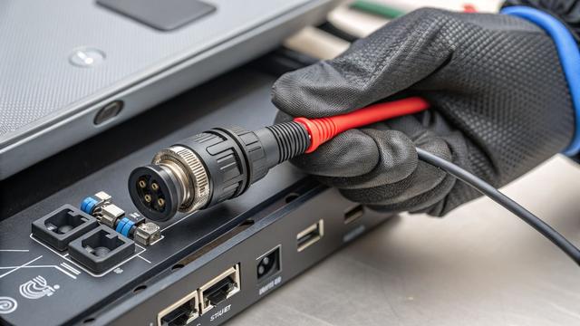 З'єднання водонепроникного круглого роз'єму з електронним пристроєм