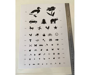 ТО Таблиця Орловий для перевірки зору в дітей., фото 3