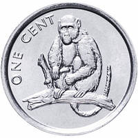 Монета о-ва Кука 1 цент 2003 р. Мавпа