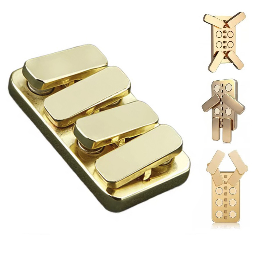 Металевий Антистрес EDS Сlicker Toy Клікер, Магнітний Слайдер колір Золото (01502)