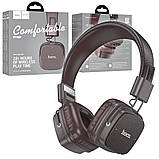 Бездротові навушники HOCO W56 накладні квадратні чашки чорні, фото 2