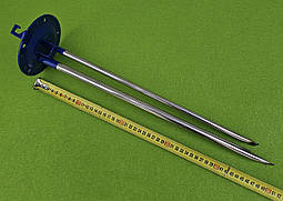 Фланець-колба Ø125мм / 5 отворів (дві трубки з НЕРЖАВІЙКИ) під 1 сухий тен L=470мм до бойлерів "ARISTON"