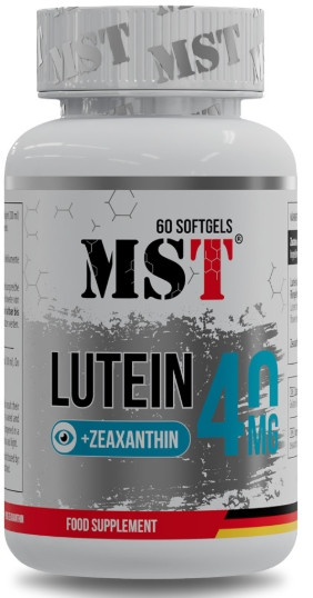 Лютеїн з зеаксантином для зору MST Lutein 40 mg 60 капсул, фото 1