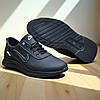 Чоловічі кросівки демісезонні великого розміру чорні шкіряні, батали, велетні для чоловіків весна осінь, розмір 46 47 48 49 50, фото 5