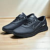 Чоловічі кросівки демісезонні великого розміру чорні шкіряні, батали, велетні для чоловіків весна осінь, розмір 46 47 48 49 50, фото 2
