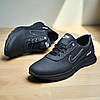 Чоловічі кросівки демісезонні великого розміру чорні шкіряні, батали, велетні для чоловіків весна осінь, розмір 46 47 48 49 50, фото 4