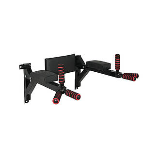 Бруси настінні + прес 2в1 KZ-550 Спортивні стінки та турніки для дому Чорний, фото 1