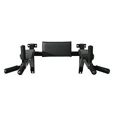 Бруси настінні + прес 2в1 KZ-550 Спортивні стінки та турніки для дому Чорний, фото 3