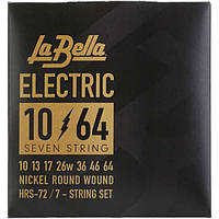 Струны La Bella HRS-72 Hard Rockin' Steel Nickel-Plated 7-String 10-64