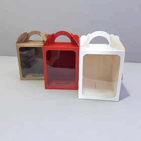 Коробки для паски, куліча, панетона, пряникового будиночка, подарунка (140х140х180мм.)