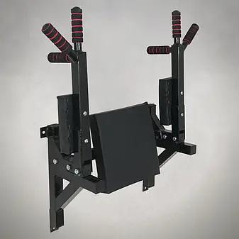 Турнік бруси прес стаціонарний 3 в 1 KZ-556 Спортивні стінки та турніки для дому Чорний, фото 2