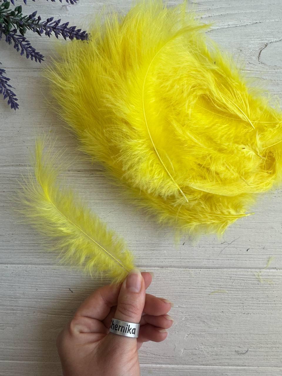 Пір'я " Повітряні 30201 " жовті 100 шт, фото 1