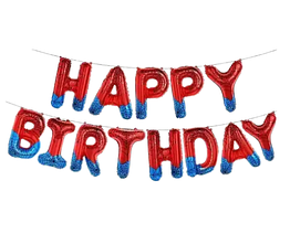 Надувні фольговані слова Happy Birthday - людина павук, 40 см