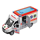 Машинка Швидка допомога укр мова інерція звук світло вірші пісні двері та дах відчиняються пластик 26,5*9*12см ( ТК-97569), фото 2
