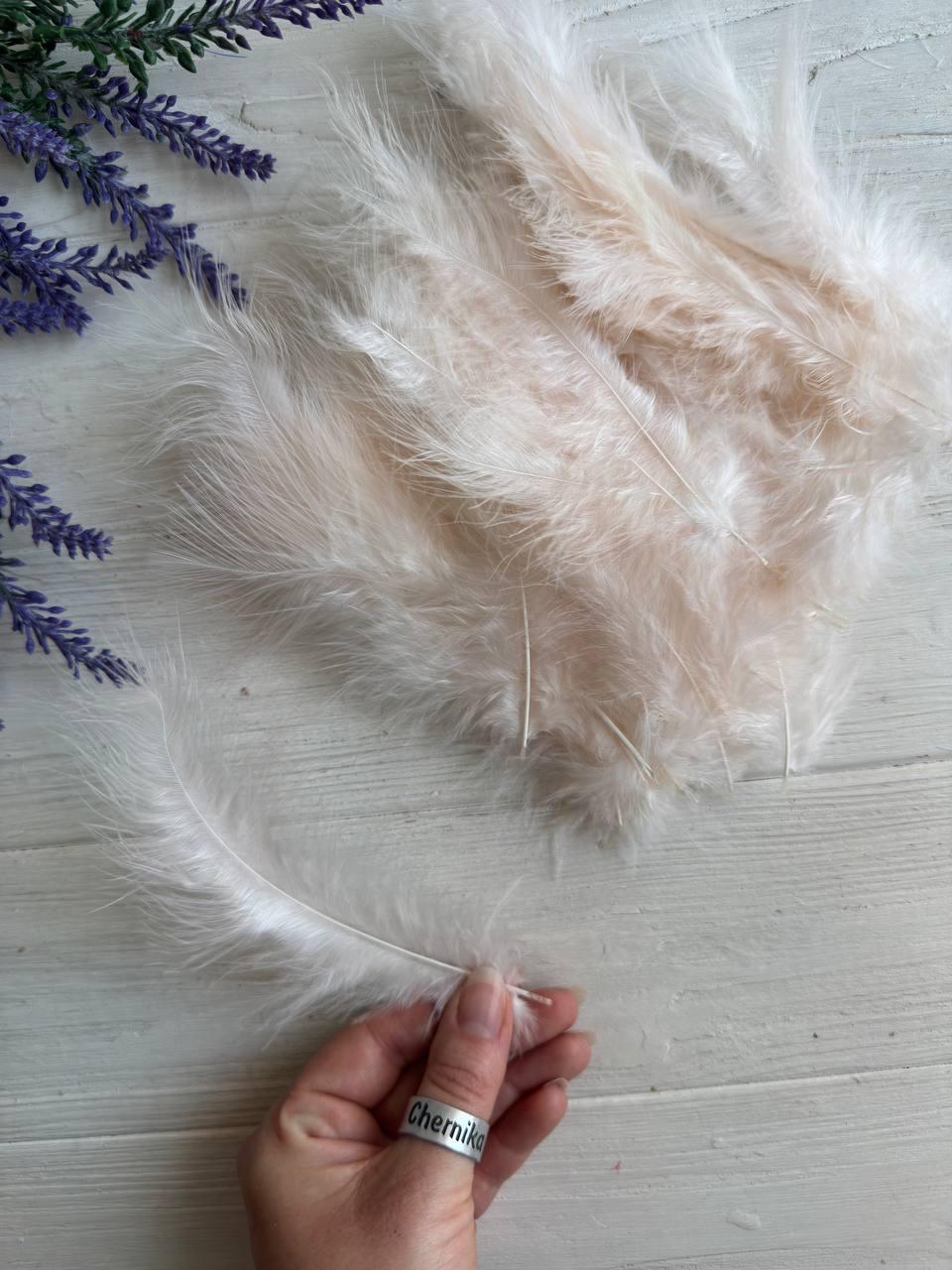 Пір'я " Повітряні 30201 " світло персикові 100 шт, фото 1