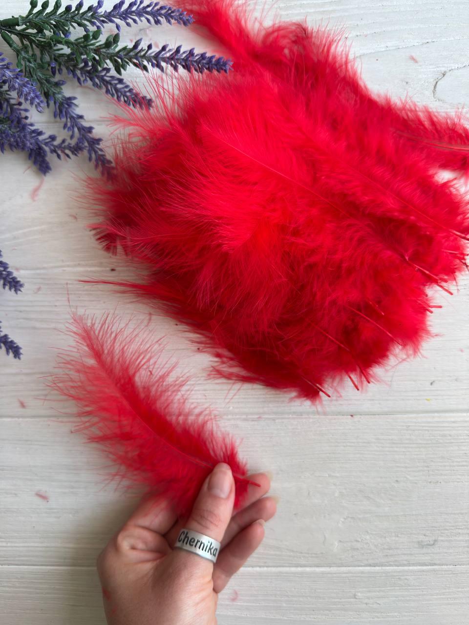 Пір'я " Повітряні 30201 " червоні 100 шт, фото 1