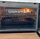 Духова піч електрична з конвекцією 4 в 1 вертелем, таймером і регулювання температури автовимкнення, фото 3