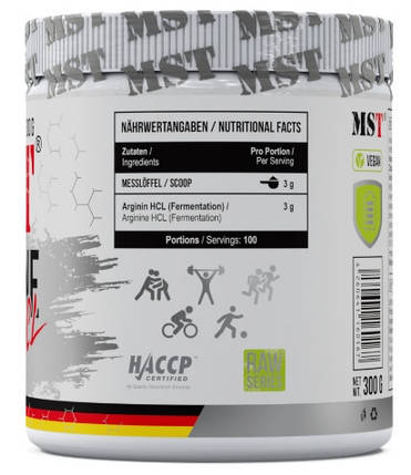 Аргінін MST Arginine HCL 300 г Без смаку, фото 2