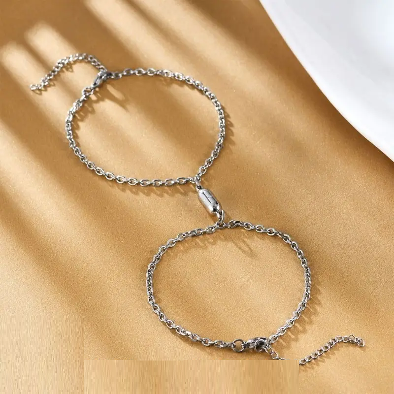 Парні браслети закоханих для двох закоханих магнітні, фото 1